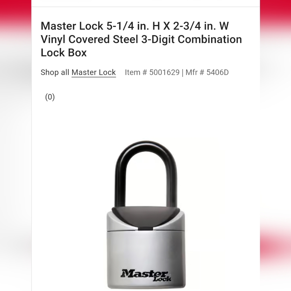 Master Lock key box